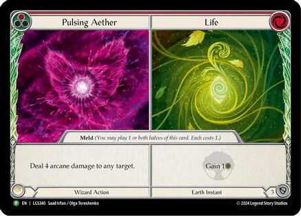 Pulsing Aether // Life (LGS340) Cold Foil - Flesh and Blood: Promo Cards