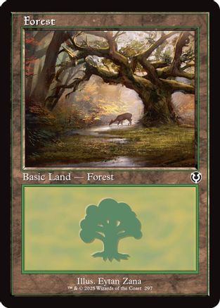 Forest (297) (Retro Frame) Foil (297) - Innistrad Remastered