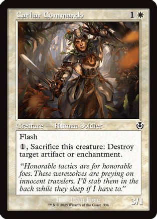 Cathar Commando (Retro Frame) Foil (336) - Innistrad Remastered | Silver Goblin