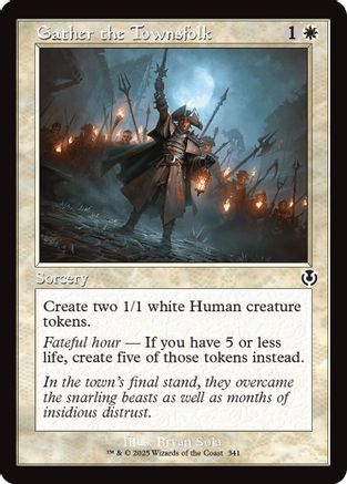 Gather the Townsfolk (Retro Frame) Foil (341) - Innistrad Remastered