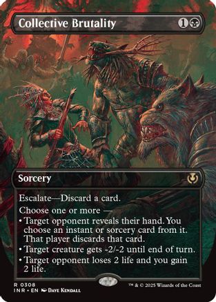 Collective Brutality (Borderless) Foil (308) - Innistrad Remastered | Silver Goblin