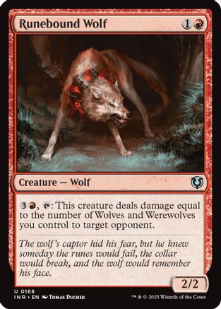 Runebound Wolf Foil (168) - Innistrad Remastered | Silver Goblin