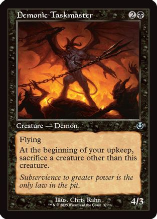 Demonic Taskmaster (Retro Frame) Foil (377) - Innistrad Remastered