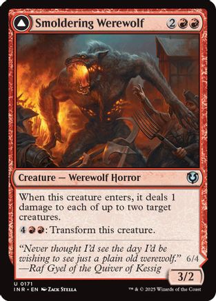 Smoldering Werewolf Foil (171) - Innistrad Remastered | Silver Goblin