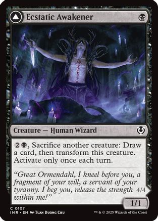 Ecstatic Awakener // Awoken Demon (107) - Innistrad Remastered