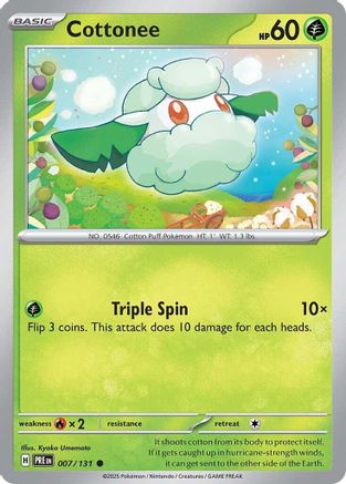 Cottonee (7) Reverse Holofoil - Prismatic Evolutions