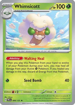 Whimsicott (008/131) [Scarlet & Violet: Prismatic Evolutions] | Silver Goblin