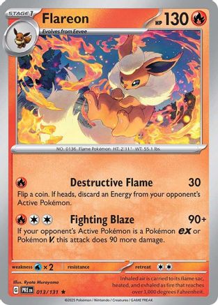 Flareon (13) Reverse Holofoil - Prismatic Evolutions