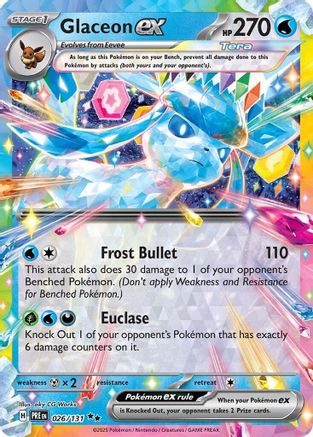 Glaceon ex (26) Holofoil - Prismatic Evolutions
