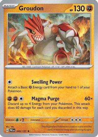 Groudon (049/131) [Scarlet & Violet: Prismatic Evolutions] | Silver Goblin