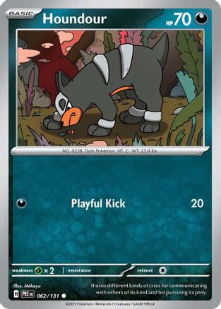 Houndour (062/131) [Scarlet & Violet: Prismatic Evolutions] Reverse Holofoil