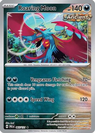 Roaring Moon (65) Reverse Holofoil - Prismatic Evolutions