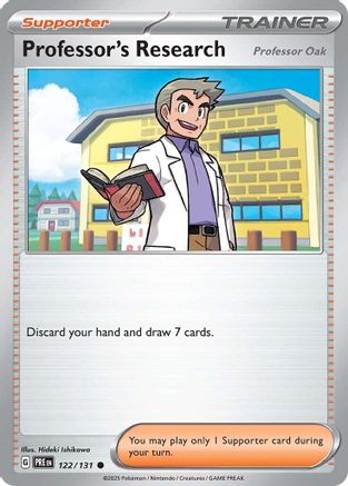 Professor's Research [Professor Oak] (122) Reverse Holofoil - Prismatic Evolutions