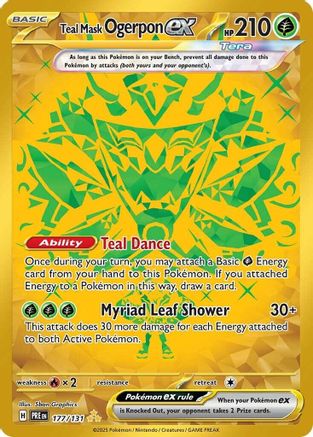 Teal Mask Ogerpon ex (177) Holofoil - Prismatic Evolutions