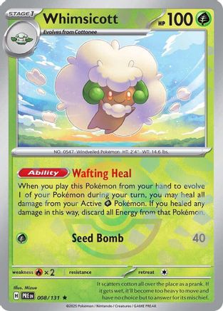 Whimsicott (Poke Ball Pattern) (8) Holofoil - Prismatic Evolutions