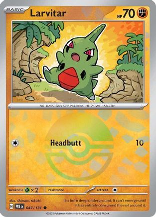 Larvitar (047/131) (Poke Ball Pattern) [Scarlet & Violet: Prismatic Evolutions] | Silver Goblin