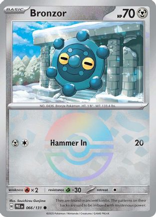 Bronzor (066/131) (Poke Ball Pattern) [Scarlet & Violet: Prismatic Evolutions] | Silver Goblin