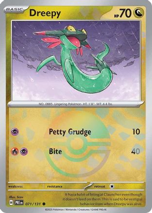 Dreepy (071/131) (Poke Ball Pattern) [Scarlet & Violet: Prismatic Evolutions] | Silver Goblin