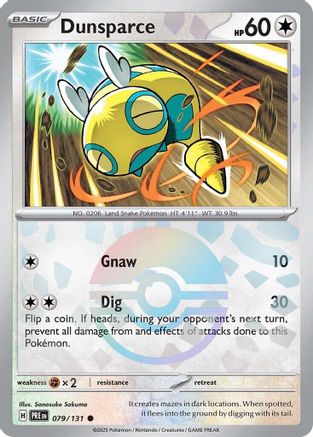 Dunsparce (079/131) (Poke Ball Pattern) [Scarlet & Violet: Prismatic Evolutions] | Silver Goblin