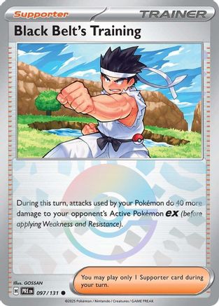 Black Belt's Training (097/131) (Poke Ball Pattern) [Scarlet & Violet: Prismatic Evolutions] | Silver Goblin