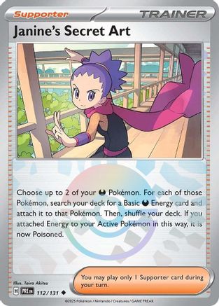 Janine's Secret Art (112/131) (Poke Ball Pattern) [Scarlet & Violet: Prismatic Evolutions] | Silver Goblin