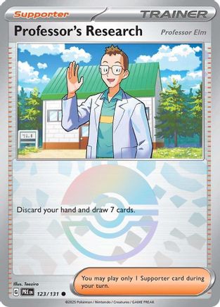 Professor's Research [Professor Elm] (Poke Ball Pattern) (123) Holofoil - Prismatic Evolutions