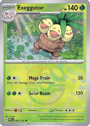 Exeggutor (Master Ball Pattern) (2) Holofoil - Prismatic Evolutions