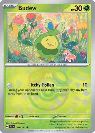 Budew (Master Ball Pattern) 4 - SV Prismatic Evolutions Holofoil | Silver Goblin