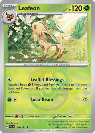 Leafeon (005/131) (Master Ball Pattern) [Scarlet & Violet: Prismatic Evolutions] | Silver Goblin