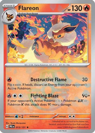 Flareon (Master Ball Pattern) (13) Holofoil - Prismatic Evolutions