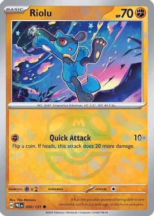 Riolu (Master Ball Pattern) (50) Holofoil - Prismatic Evolutions
