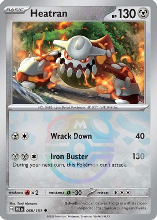 Heatran (068/131) (Master Ball Pattern) [Scarlet & Violet: Prismatic Evolutions] | Silver Goblin