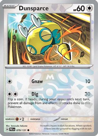 Dunsparce (079/131) (Master Ball Pattern) [Scarlet & Violet: Prismatic Evolutions] | Silver Goblin