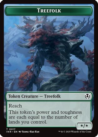 Treefolk // Emblem - Wrenn and Seven Double-Sided Token (INR17 // 27) Foil - Innistrad Remastered | Silver Goblin