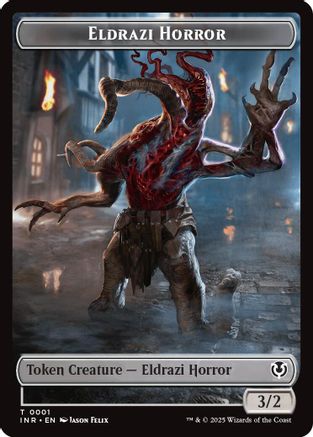 Eldrazi Horror // Human Soldier (0003) Double-Sided Token (1 // 3) - Innistrad Remastered