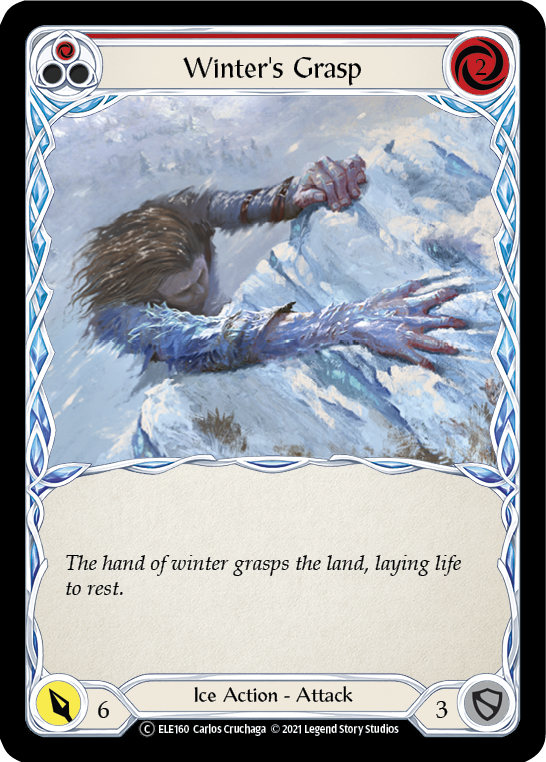 Winter's Grasp (Red) [U-ELE160] (Tales of Aria Unlimited)  Unlimited Rainbow Foil | Silver Goblin