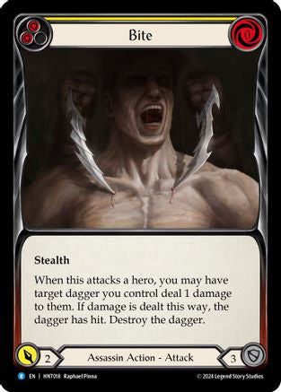 Bite (Yellow) (HNT018) Rainbow Foil - The Hunted