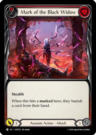 Mark of the Black Widow (Red) (HNT032) Rainbow Foil - The Hunted