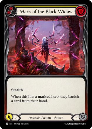 Mark of the Black Widow (Yellow) (HNT033) Rainbow Foil - The Hunted