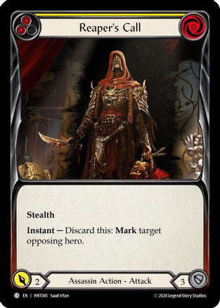 Reaper's Call (Yellow) (HNT045) Rainbow Foil - The Hunted