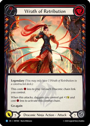 Wrath of Retribution (Red) (HNT061) Rainbow Foil - The Hunted
