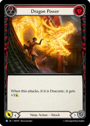 Dragon Power (Red) (HNT077) - The Hunted Rainbow Foil | Silver Goblin