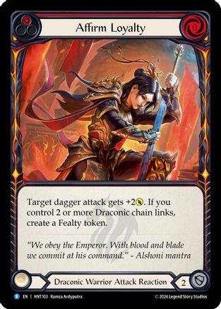 Affirm Loyalty (Red) (HNT103) Rainbow Foil - The Hunted
