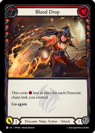 Blood Drop (Red) (HNT062) Rainbow Foil - The Hunted