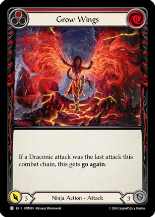 Grow Wings (Red) (HNT089) Rainbow Foil - The Hunted