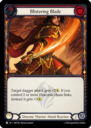 Blistering Blade (Red) (HNT106) Rainbow Foil - The Hunted