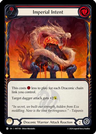 Imperial Intent (Red) (HNT109) - The Hunted Rainbow Foil | Silver Goblin