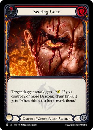 Searing Gaze (Red) (HNT111) - The Hunted Rainbow Foil | Silver Goblin