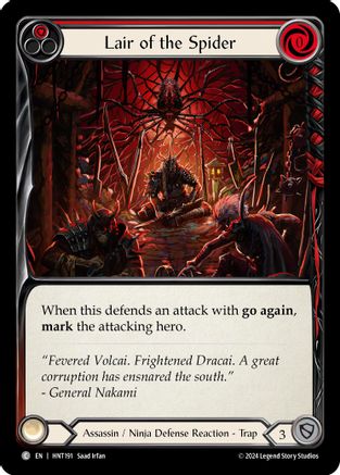 Lair of the Spider (Red) (HNT191) - The Hunted Rainbow Foil | Silver Goblin