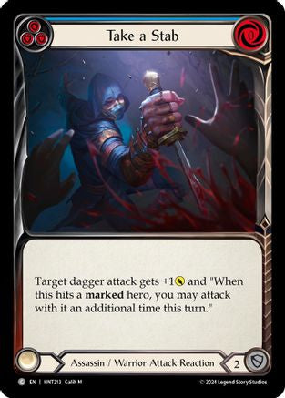 Take a Stab (Blue) (HNT213) Rainbow Foil - The Hunted
